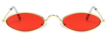 Load image into Gallery viewer, small oval sunglasses for men male retro metal frame yellow red vintage small round sun glasses for women