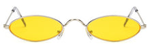 Load image into Gallery viewer, small oval sunglasses for men male retro metal frame yellow red vintage small round sun glasses for women
