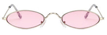 Load image into Gallery viewer, small oval sunglasses for men male retro metal frame yellow red vintage small round sun glasses for women