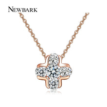 Load image into Gallery viewer, Classic Cross Design Pendant Necklaces AAA CZ Inlayed Women Necklace Rose Gold Color Fashion Jewelry Gifts