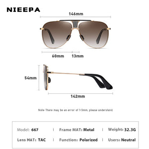 【NIEEPA】 Men's Polarized Sunglasses , Driving and Night Vision Polarizing Glasses Photochromic Sun Glasses NUS1077