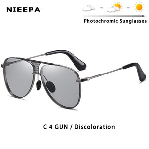 【NIEEPA】 Men's Polarized Sunglasses , Driving and Night Vision Polarizing Glasses Photochromic Sun Glasses NUS1077