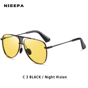 【NIEEPA】 Men's Polarized Sunglasses , Driving and Night Vision Polarizing Glasses Photochromic Sun Glasses NUS1077