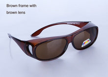 Load image into Gallery viewer, NIGHT VISION Polarized wraparound Glasses Sunglasses fit over eyeglass