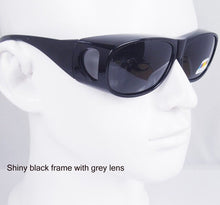 Load image into Gallery viewer, NIGHT VISION Polarized wraparound Glasses Sunglasses fit over eyeglass