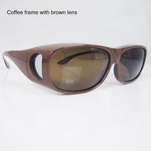 Load image into Gallery viewer, NIGHT VISION Polarized wraparound Glasses Sunglasses fit over eyeglass