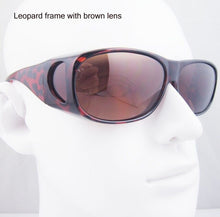Load image into Gallery viewer, NIGHT VISION Polarized wraparound Glasses Sunglasses fit over eyeglass