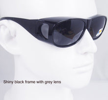 Load image into Gallery viewer, NIGHT VISION Polarized wraparound Glasses Sunglasses fit over eyeglass