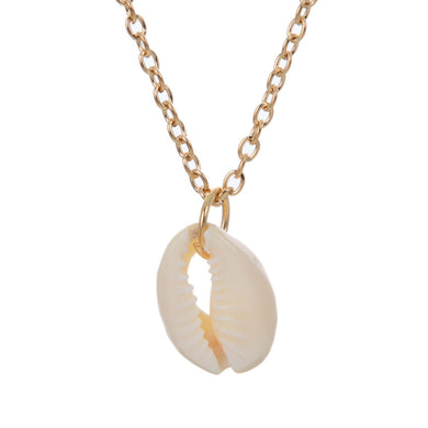 NK1020 Minimalist Seashell Natural Shell Pendant Necklace Simple Ocean Beach Conch Clavicle Necklaces for Women Punk Chain Colar