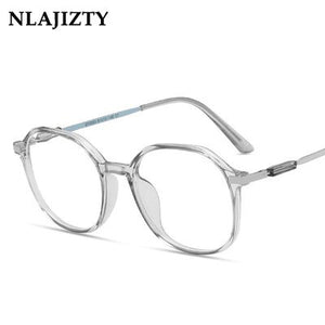 NLAJIZTY Women Transparent Spectacle Eyeglasses Man Computer Glasses Frame Anti Blue Optical Clear Lens Mtopia Glasses