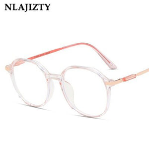 NLAJIZTY Women Transparent Spectacle Eyeglasses Man Computer Glasses Frame Anti Blue Optical Clear Lens Mtopia Glasses