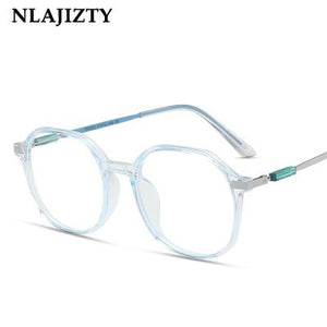 NLAJIZTY Women Transparent Spectacle Eyeglasses Man Computer Glasses Frame Anti Blue Optical Clear Lens Mtopia Glasses