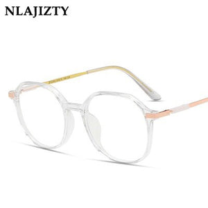NLAJIZTY Women Transparent Spectacle Eyeglasses Man Computer Glasses Frame Anti Blue Optical Clear Lens Mtopia Glasses