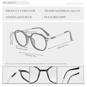 NLAJIZTY Women Transparent Spectacle Eyeglasses Man Computer Glasses Frame Anti Blue Optical Clear Lens Mtopia Glasses