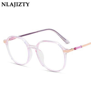NLAJIZTY Women Transparent Spectacle Eyeglasses Man Computer Glasses Frame Anti Blue Optical Clear Lens Mtopia Glasses