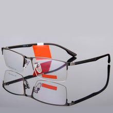 Load image into Gallery viewer, NO.ONEPAUL Eyeglasses Male Half Optical Frame Glasses Frame Men Titanium Glasses Frame Ultralight Square Eye Myopia Prescription