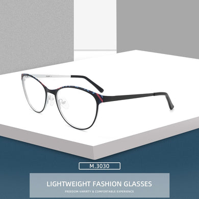 NONOR Classic Optical Glasses Cat Eye Metal Frames For Women очки для зрения Designer Eyeglasses Black Blend Spectacles