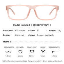 Load image into Gallery viewer, NONOR Classic Optical Glasses Square PC Large Frames For Women очки для зрения Designer Eyeglasses Pink Spectacles