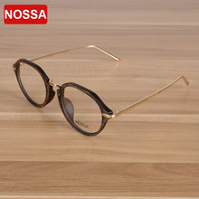 Load image into Gallery viewer, NOSSA Brand Oval Glasses Retro Unisex Metal Plastic Glasses Frame Womens &amp; Men Eyeglasses Frame Optical Vintage Spectacles 2023
