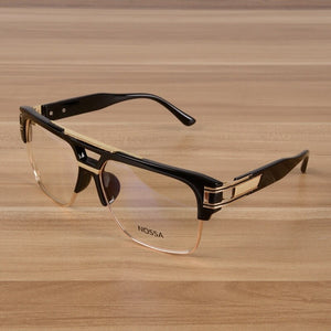 NOSSA Designer Designer Big Frame Glasses Ms. Men's Retro Glasses Personality Sunglasses Trend Literary Glasses.