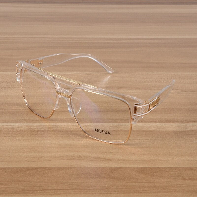 NOSSA Designer Designer Big Frame Glasses Ms. Men's Retro Glasses Personality Sunglasses Trend Literary Glasses.