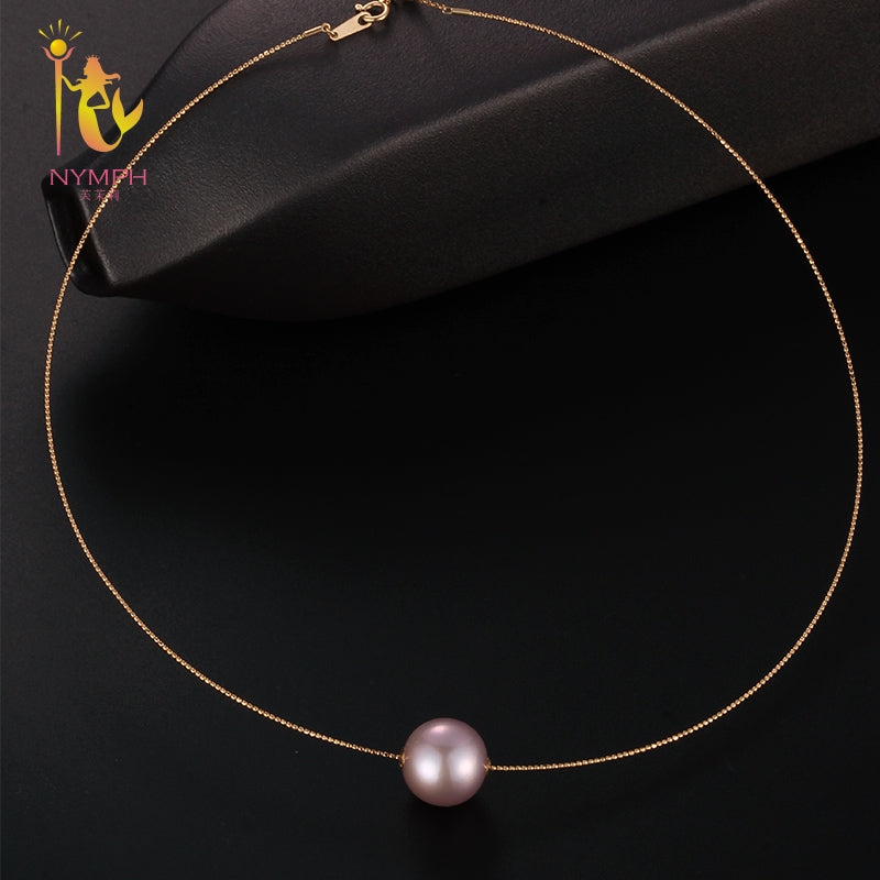 [NINFA] Collana con ciondolo di perle di gioielleria raffinata Ciondolo rotondo in pietra naturale viola per donne Regalo di fidanzamento di lusso X321 