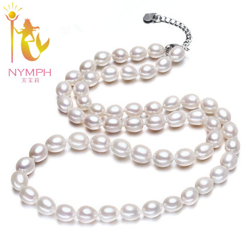 [NYMPH] Pearl Necklace Fine Jewelry Natural Pearl Necklace Wedding White Trendy Gift Stone Collar For Women [X1224]
