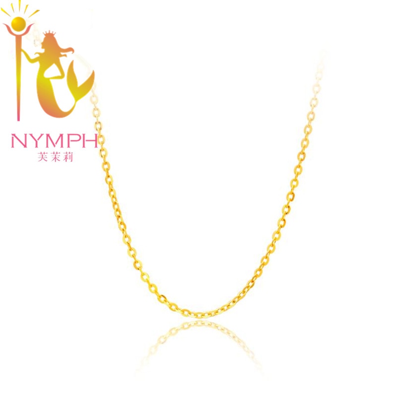 [ NYMPH] Genuine 18K White Yellow Rose Gold Chain Cost Price Sale Pure Gold Necklace Best Gift For Women [G1001]