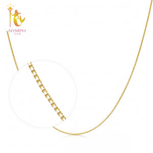 Genuine 18K Yellow Gold Chain 18 inches fine Jewelry Real au750 Necklace Pendant 45cm Wedding Party Gift About 1g X314