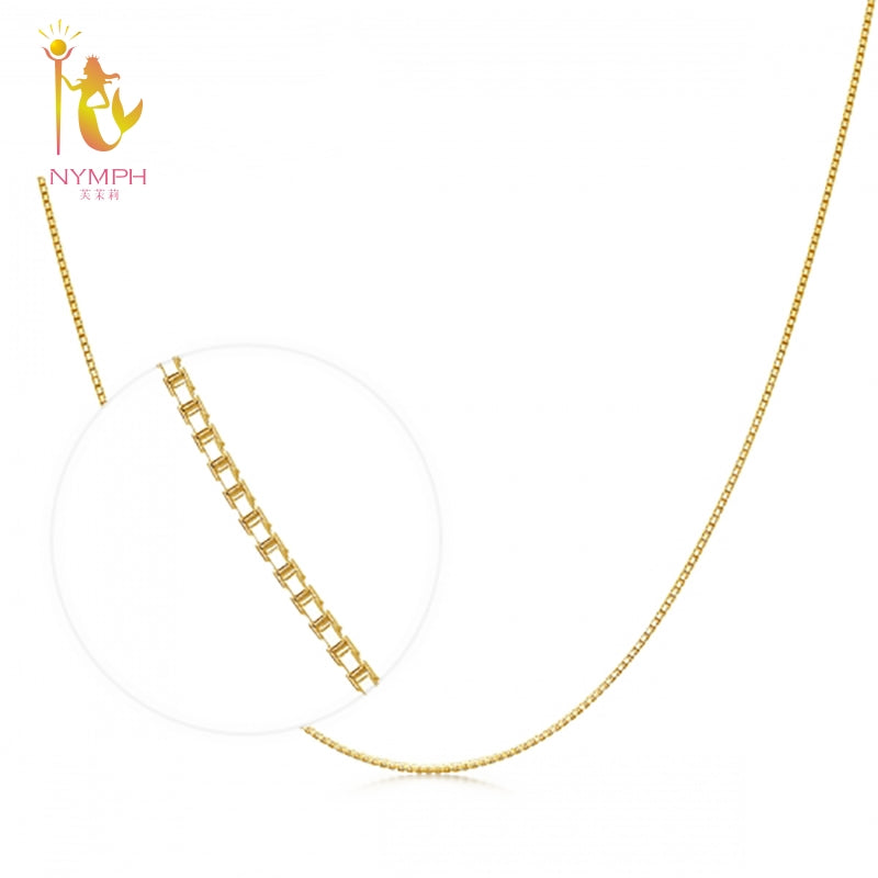 Genuine 18K Yellow Gold Chain 18 inches fine Jewelry Real au750 Necklace Pendant 45cm Wedding Party Gift About 1g X314