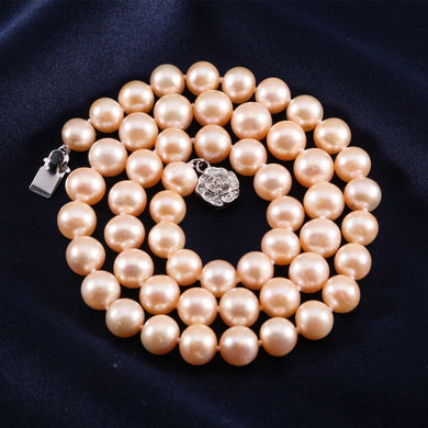 Gioielli di perle Collana di perle naturali fini 8-9mm Rosa Perline perfettamente rotonde Pietra per le donne Festa [xl1011] 