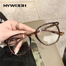 Load image into Gallery viewer, NYWOOH Anti Blue Light Computer Glasses Frame Men Vintage Leopard Eyeglasses for Women Retro Polygon Optical Frames