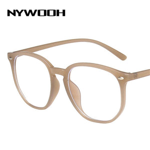 NYWOOH Anti Blue Light Glasses Frame Women Men Computer Eyewear Polygon Eyeglasses for Ladies Leopard Clear Optical Frames