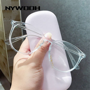 NYWOOH Anti Blue Light Glasses Frame Women Men Computer Eyewear Polygon Eyeglasses for Ladies Leopard Clear Optical Frames
