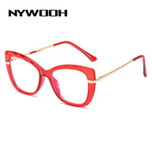 Load image into Gallery viewer, NYWOOH Anti Blue Light Glasses Women Clear Cat Eye Eyeglasses Frames Gaming Computer Eyewear Vintage Optical Frame