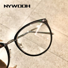 Load image into Gallery viewer, NYWOOH Cat Eye Glasses Frames Women Vintage Metal Fake Eyeglasses Retro Myopia Frame Clear Optical Spectacles
