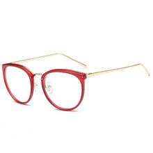 Load image into Gallery viewer, NYWOOH Cat Eye Glasses Frames Women Vintage Metal Fake Eyeglasses Retro Myopia Frame Clear Optical Spectacles