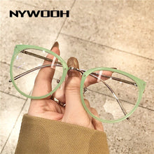 Load image into Gallery viewer, NYWOOH Cat Eye Glasses Frames Women Vintage Metal Fake Eyeglasses Retro Myopia Frame Clear Optical Spectacles
