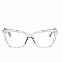 Carica l&#39;immagine nel visualizzatore di Gallery, NYWOOH Eyeglasses for Women able Cat Eye Glasses Frames Metal Optical Spectacles Transparent Fake Eyeglass