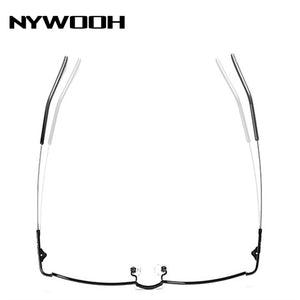 NYWOOH Finished Myopia Glasses Men Half Frame Metal Student Nearsighted Eyewear Ultralight Shortsighted Eyeglasses -1.0 to -6.0