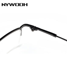 Load image into Gallery viewer, NYWOOH Finished Myopia Glasses Men Half Frame Metal Student Nearsighted Eyewear Ultralight Shortsighted Eyeglasses -1.0 to -6.0