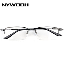 Load image into Gallery viewer, NYWOOH Finished Myopia Glasses Men Half Frame Metal Student Nearsighted Eyewear Ultralight Shortsighted Eyeglasses -1.0 to -6.0