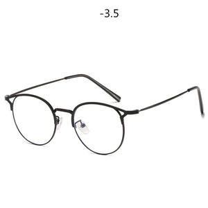 Finished Myopia Glasses Women Sexy Cat Eye Eyeglasses Metal Nearsighted Prescription Diopter -1.0 2.0 2.5 3.0 3.5 to 6.0