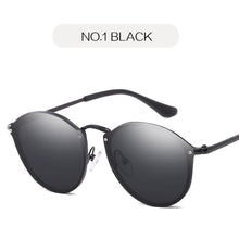 Load image into Gallery viewer, NYWOOH-Gafas de sol para mujer estilo ojos de gato sin montura UV400, anteojos con protección solar, revestimiento de lujo, efecto espejo, diseño retro