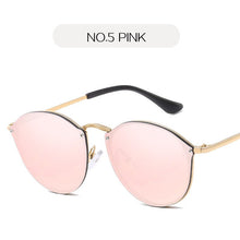 Load image into Gallery viewer, NYWOOH-Gafas de sol para mujer estilo ojos de gato sin montura UV400, anteojos con protección solar, revestimiento de lujo, efecto espejo, diseño retro
