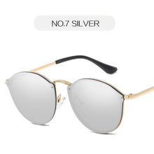Load image into Gallery viewer, NYWOOH-Gafas de sol para mujer estilo ojos de gato sin montura UV400, anteojos con protección solar, revestimiento de lujo, efecto espejo, diseño retro