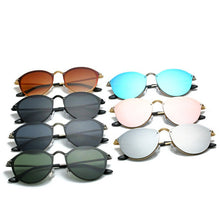 Load image into Gallery viewer, NYWOOH-Gafas de sol para mujer estilo ojos de gato sin montura UV400, anteojos con protección solar, revestimiento de lujo, efecto espejo, diseño retro