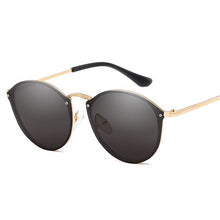 Load image into Gallery viewer, NYWOOH-Gafas de sol para mujer estilo ojos de gato sin montura UV400, anteojos con protección solar, revestimiento de lujo, efecto espejo, diseño retro