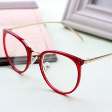 Load image into Gallery viewer, NYWOOH Red Cat Eye Glasses Women Transparent Eyeglasses Frames Vintage Clear Lens Optical Metal Myopia Spectacles Frame