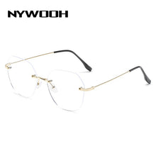 Load image into Gallery viewer, NYWOOH Rimless Finished Myopia Glasses Women Metal Polygon Eyeglasses Prescription Elegant Shortsighted Eyewear -0.5 1.0 to 4.0